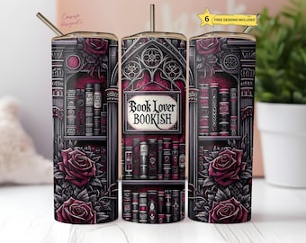 Romantasy Tumbler Wrap PNG: Villain Book Lover Sublimation Design (Digital Download)