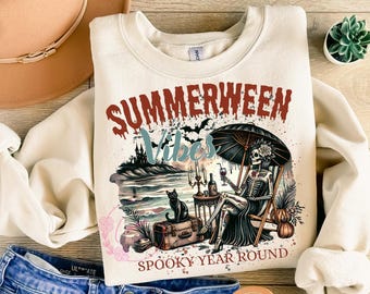 PNG de Halloween gótico de verano: Diseño de camiseta digital