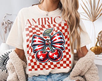 Coquette USA 4 de julio PNG: Diseño de camiseta patriótica femenina (descarga digital)