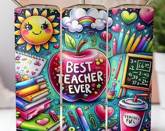 Teacher Life Tumbler Wrap, Pink Bow Design (Digital Download)