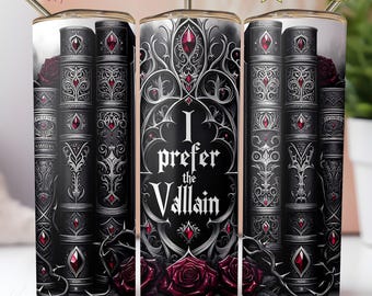 Romantasy Villain Book Lover 20oz Tumbler Sublimation Design (PNG Digital Download)