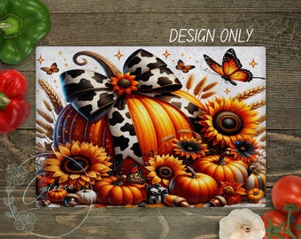 Fall Pumpkin Cutting Board Design PNG - Christian Bible Verse (Digital Download)