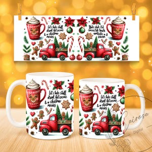 Dies ist mein Weihnachtsfilm Anschauen 11 Unze & 15 Unze Becher Wrap, niedliche Weihnachtsbecher, Weihnachtsfilme Becher, Urlaubsfilme Becher PNG Digital Download