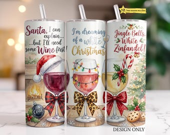Funny Christmas Wine Dear Santa Snowman Tumbler Wrap PNG Sublimation Sublimation Design Digital Download