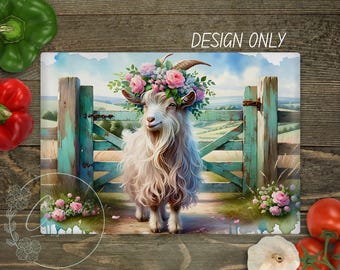 Geitensnijplank, png: boerderijkeukendecor (digitale download)