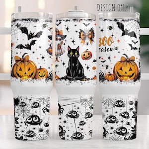 Halloween Ghost Tumbler Wrap PNG: Spooky Season 40oz Design (Digital Download)
