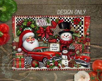 Christmas Snowman Cutting Board Design (PNG Download)