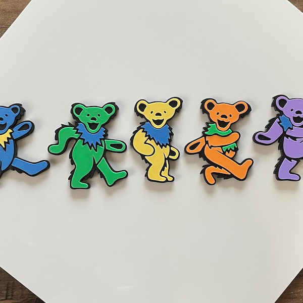 Grateful Dead dancing bears magnet set      (set of 5)