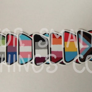 Autocollant avec logo BTS Pride