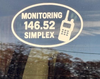 Monitoring 146.52 Simplex Ham Radio Decal .SVG File