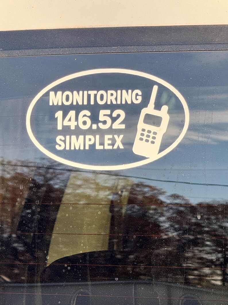 Hm Simplex Window Sticker Monitoring 146.52 Simplex Ham Radio Decal .SVG File - Etsy