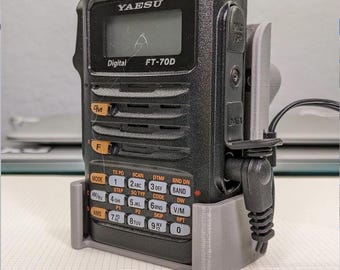 Yaesu FT-70D RAM Mount Cradle | 3D Printed Radio Holder, Secure HT Mount