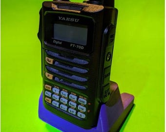 Yaesu FT-70DR Desktop Stand | 3D Printed Ham Radio Holder