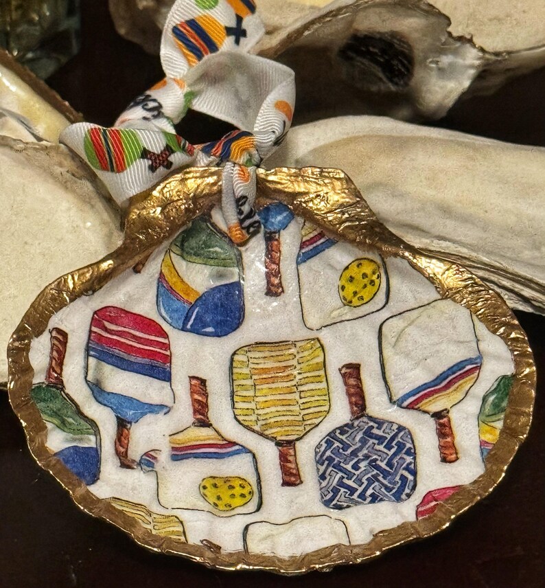 Pickleball Inspired Ornaments/ Pickelball Inspired Bakers Clam