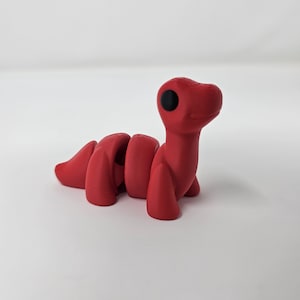 3D Printed Articulating Brontosaurus, 3D Printed Pet, Articulating 3D Print, Decor, Figurine, Ornament, Desk Pet Gift Room