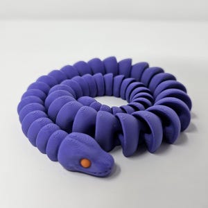 3D Printed Ball Python Snake - Flexible Articulated Model (18 Inches)