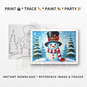 DIY Paint Party Templates | Printables for Paint Parties, Paint Kits | PNG, JPG | Instant Download | Printable Stencil