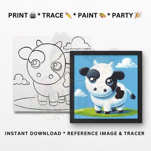 DIY Paint Party Templates | Printables for Paint Parties, Paint Kits | PNG, JPG | Instant Download | Printable Stencil