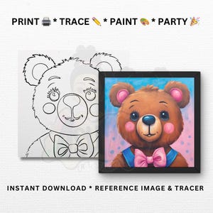 DIY Paint Party Templates | Printables for Paint Parties, Paint Kits | PNG, JPG | Instant Download | Printable Stencil