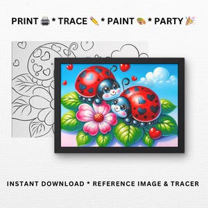 Plantillas para fiestas de pintura DIY / Imprimibles para fiestas de pintura, Kits de pintura / PNG, JPG / Descarga instantánea / Plantilla imprimible