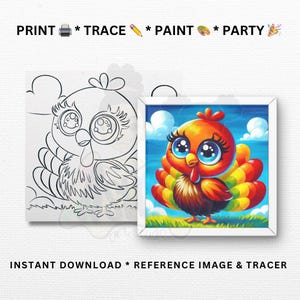 Plantillas para fiestas de pintura DIY / Imprimibles para fiestas de pintura, Kits de pintura / PNG, JPG / Descarga instantánea / Plantilla imprimible