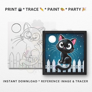 DIY Paint Party Templates | Printables for Paint Parties, Paint Kits | PNG, JPG | Instant Download | Printable Stencil