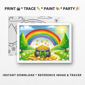 Pot of Gold | Paint Party Templates | DIY for Paint Parties, Paint Kits | Paint & Sip | Printable, Digital File