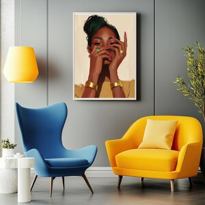 Black Woman Art Print: Afro Beauty, Black Pride Decor (Digital Download)