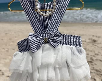 Chic Dog Outfit: Sundress + Accessories, Elegant and Chic Dog Clothes for Weddings and Summer Events, elegant Dog dress, summer dog dresses
