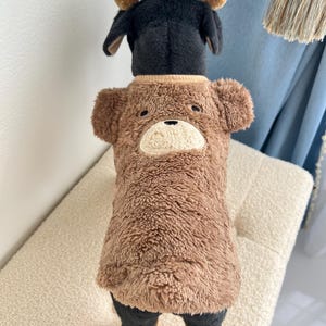 Snuggly Dog Sweater with Adorable Bear Clips | Perfect for Cold Days, winter warm puppy sweater for dogs, cosy pet clothes, dog sweater