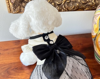 Stylish Pet Ensemble: Dress, Necklace, Cat Dress - Designer Pet Fashion, dog clothes, cat dress, dog dress, pet clothing, pet dress
