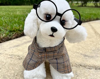 Mystery Solver Pet Costume - Sherlock Holmes Style Cape & Glasses, pet costume, dog Halloween dress, dog Halloween costume, pet cosplay outf