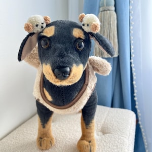 Snuggly Dog Sweater with Adorable Bear Clips | Perfect for Cold Days, winter warm puppy sweater for dogs, cosy pet clothes, dog sweater