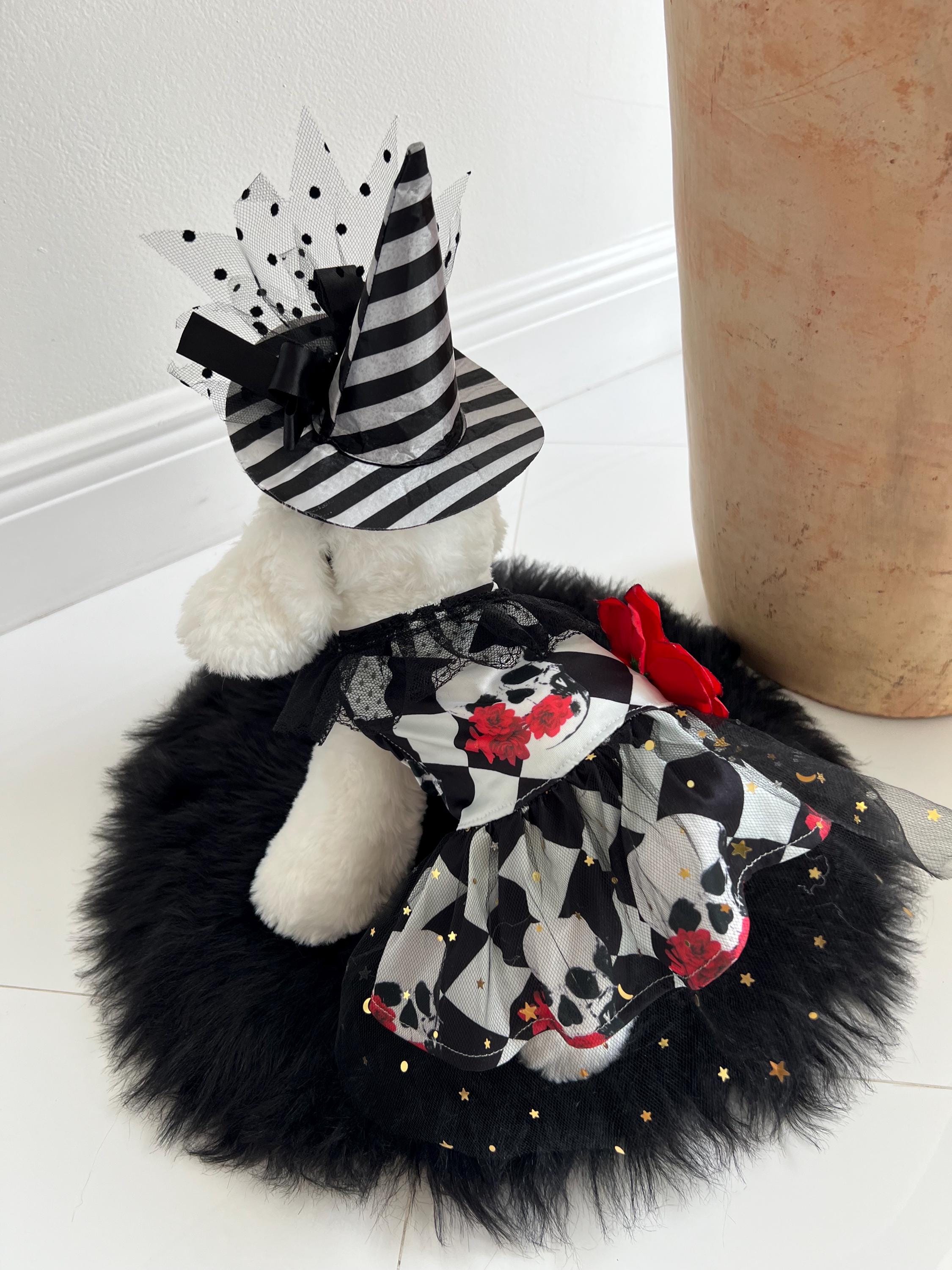 Handmade Dog Tutu Halloween Costume with Adorable Hat Included, dog Halloween dress, dog Halloween costume, pet cosplay outfit