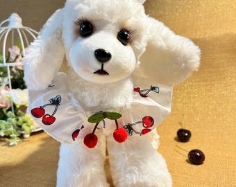 Chic Cherry Delight: Stylish Dog Clothes for Special Occasions, elegant Dog dress, summer dog dresses, dog summer dresses, cherry dog dress