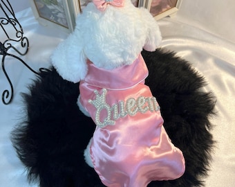 Luxury Dog Robe - Fit for a Queen! Wedding Dog Clothes, Small Dog Fashion, Bride&#39;s Party Attire, dog fashion, dog clothing, Dog wedding