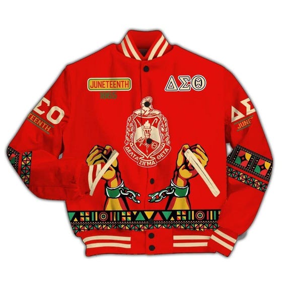 【希少】Delta Sigma Theta Varsity Jacket Black and White Varsity Jacket - Etsy