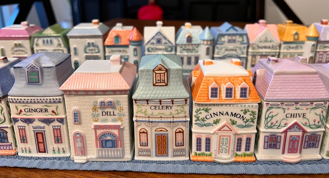 The Lenox Village Spice Jars Collection Vintage 1989 24 Etsy