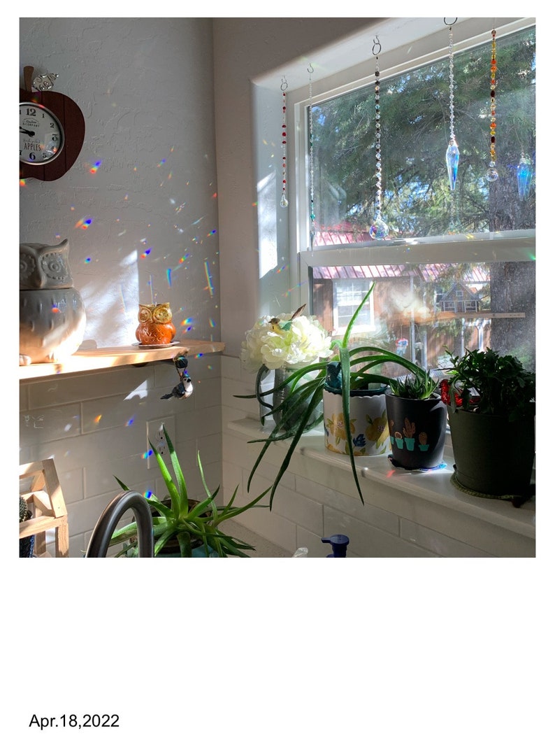 Pet Memorial/Memory Rainbow Bridge Pet Loss Suncatcher, Swarovski Crystals Sun Catcher/Suncatcher, Dog/Cat Hanging Car Charm Window Crystal image 6