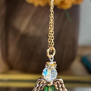 Angel Swarovski Crystal Necklace, 4 Colors, Many Wing & Chain Styles image 13
