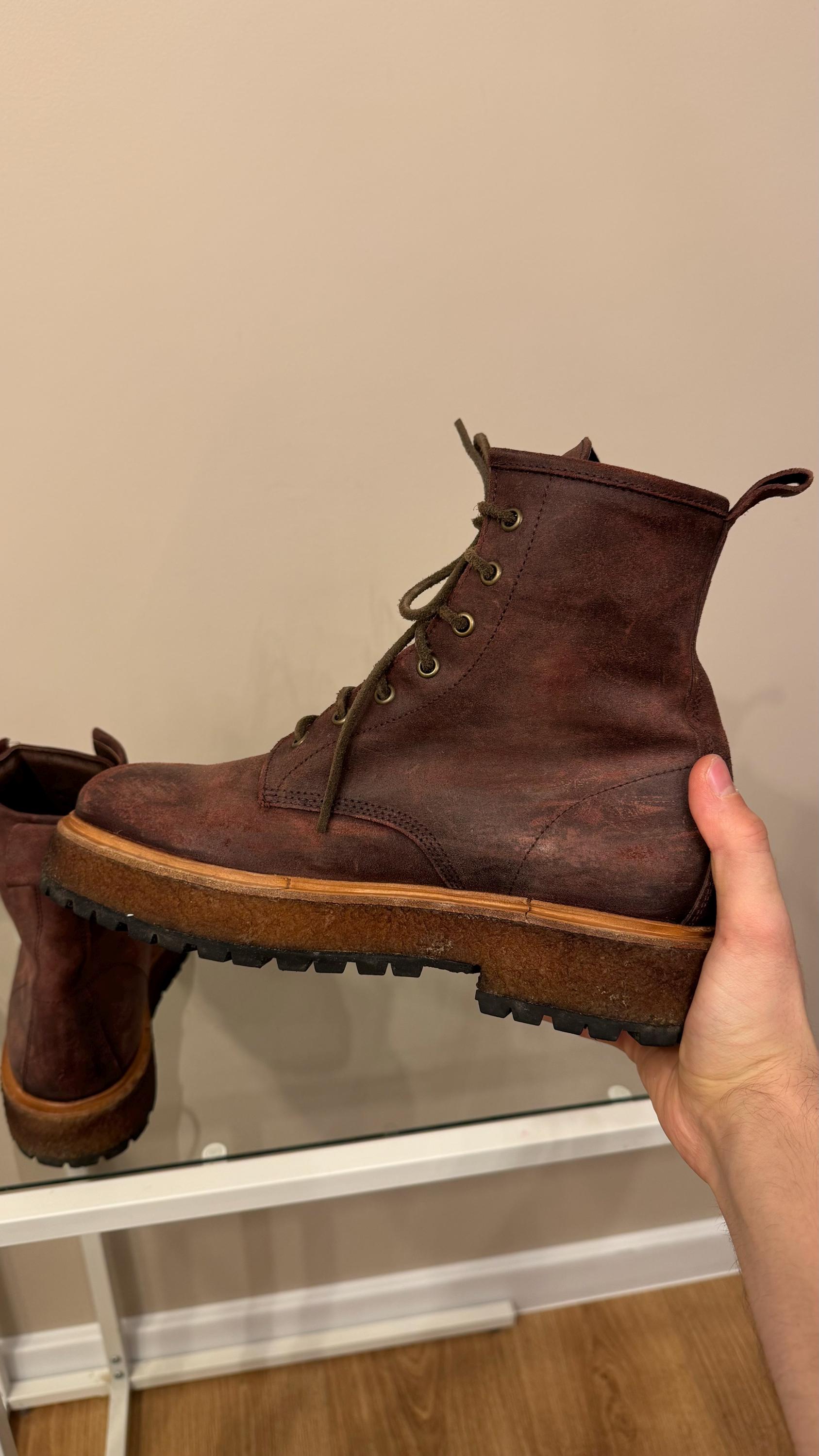 【美品】PuntoPigro　ROPER BOOTS WITH VIBRAM Roper Boot with Zipper and Oil Resistant Vibram Sole Paddock