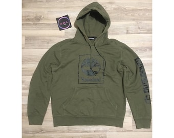 Timberland hoodie khaki vintage rare 90s 00s