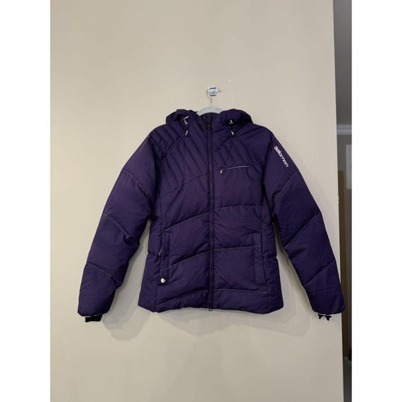 Salomon, Salomon puffer ski winter jacket down purple women’s vintage