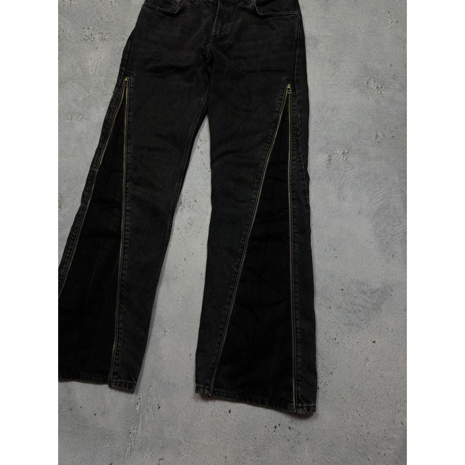 Zara Opium Jeans With Zippers Y2k Rick Banana - Etsy