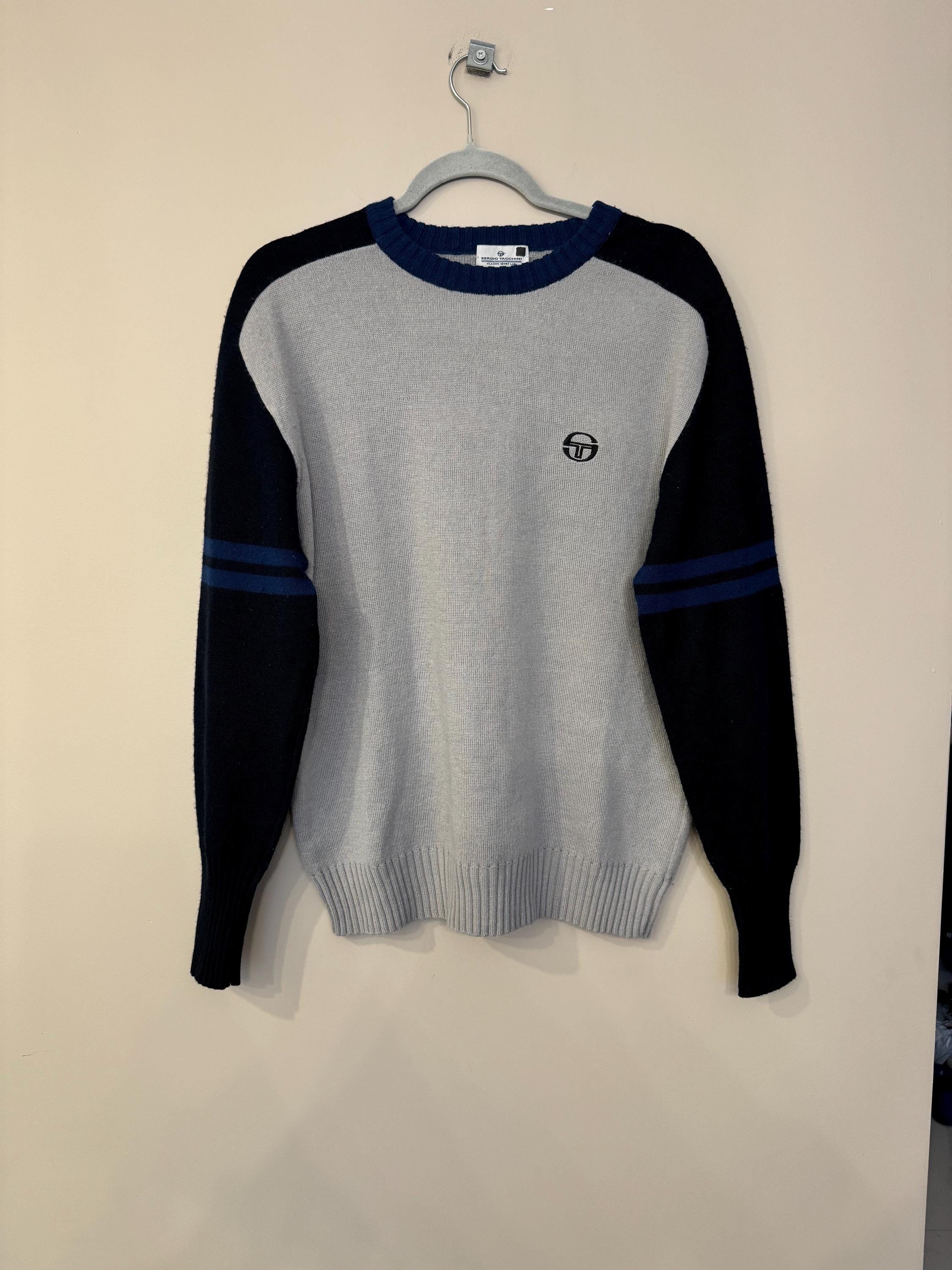 Sergio Tacchini, Sergio Tacchini Wool vintage sweater 90s basic stylish item swetr
