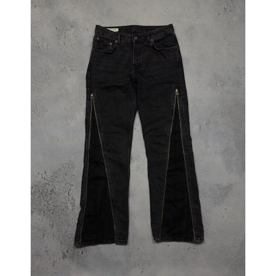 Zara Opium Jeans With Zippers Y2k Rick Banana - Etsy
