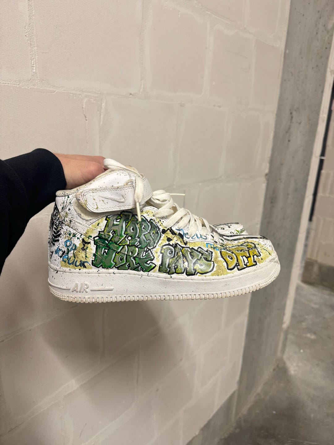 Nike Air Force 1 AF1 One Custom 1of1 Sneakers Shoes Buty Rare Own Paint ...