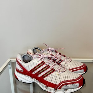 Adidas rare white red sneakers vintage 00s y2k shoes rare