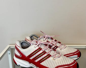 Adidas seltene weiß rote Sneakers Vintage 00s y2k Schuhe rar