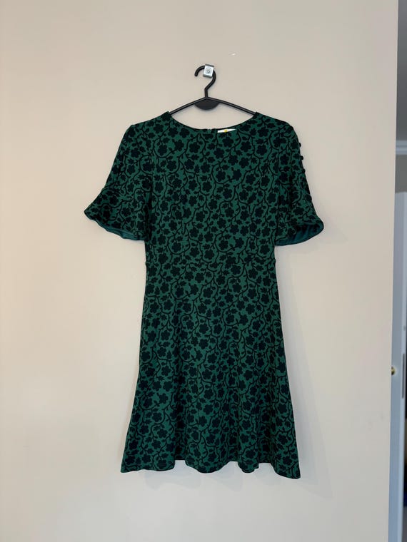 green emerald velvet dress Eloise Tiered Jersey Dress-Paradise Green, Dahlia Stamp main image 1